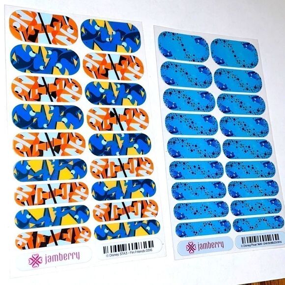 Jamberry Disney Finding Nemo nail wraps 2 sheets ”Fin Friends” & “Ohh Bu… - Picture 3 of 6